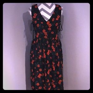 Full length floral dress, lace up sides. Brand new